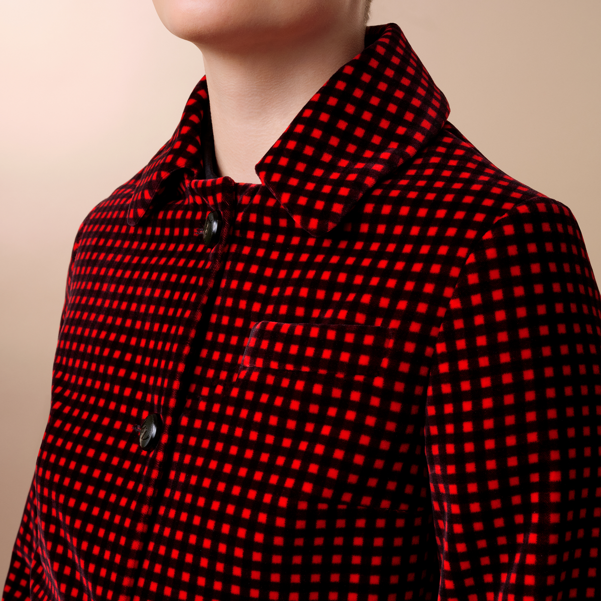 VICKY Velvet Check Blazer