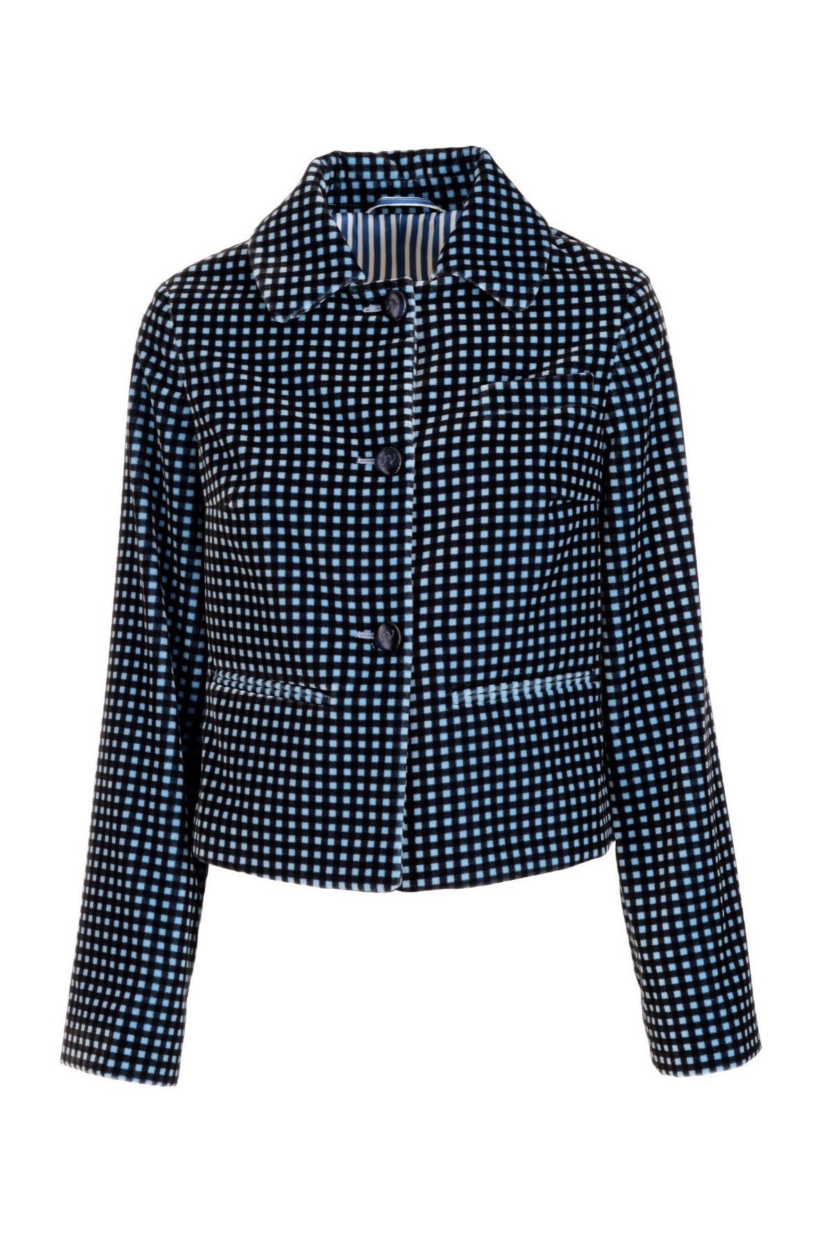 VICKY Velvet Check Blazer